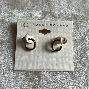 LC lauren conrad tiny copper hoops earrings fashion